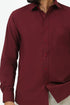 Veshbhoshaa Bluebird Men'S Maroon Cotton Lycra Formal Shirt